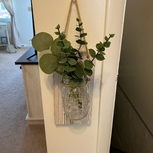 Hanging mason jar wall decor